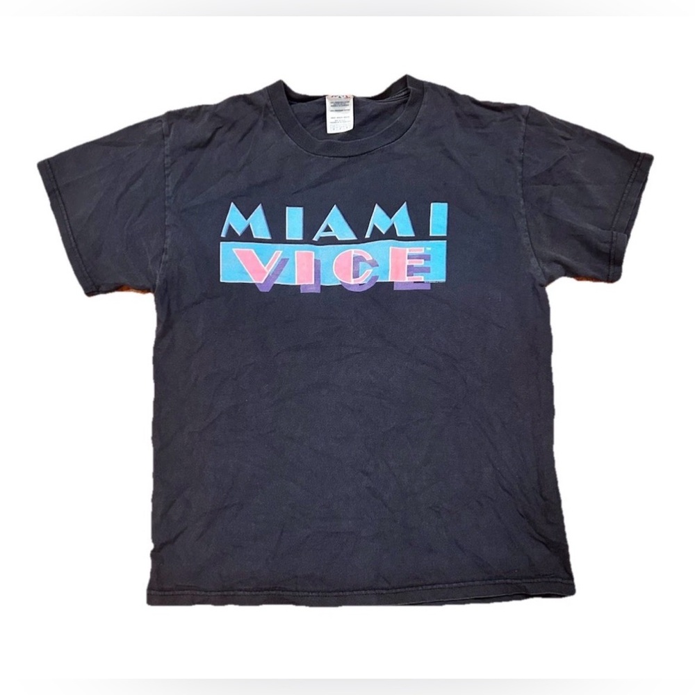 Vintage Miami Vice T-Shirt Shirt Graphic Universal Studios TV Show Tee Medium